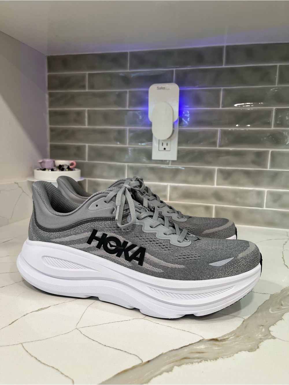 Hoka Bondi 9 Running Shoes. Men’s Size 12.5D Color Gray
